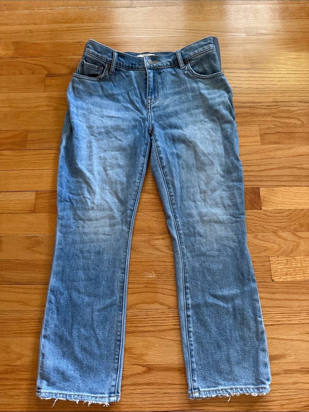 HATCH maternity stretchy side classic straight crop denim jeans 28